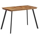 vidaXL Masă de sufragerie, 120x62x76 cm, lemn masiv de tec vidaXL Masă de sufragerie, 120x62x76 cm, lemn masiv de tec