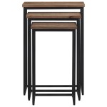 vidaXL Măsuțe de cafea suprapuse, 3 buc., lemn masiv de tec