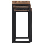 vidaXL Măsuțe de cafea suprapuse, 3 buc., lemn masiv de tec