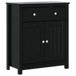 vidaXL Dulap de baie BERG, negru, 69,5x34x80 cm, lemn masiv de pin vidaXL Dulap de baie BERG, negru, 69,5x34x80 cm, lemn masiv de pin