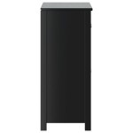 vidaXL Dulap de baie BERG, negru, 69,5x34x80 cm, lemn masiv de pin vidaXL Dulap de baie BERG, negru, 69,5x34x80 cm, lemn masiv de pin