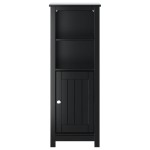 vidaXL Dulap de baie BERG, negru, 40x34x110 cm, lemn masiv de pin