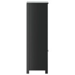 vidaXL Dulap de baie BERG, negru, 40x34x110 cm, lemn masiv de pin