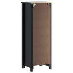 vidaXL Dulap de baie BERG, negru, 40x34x110 cm, lemn masiv de pin