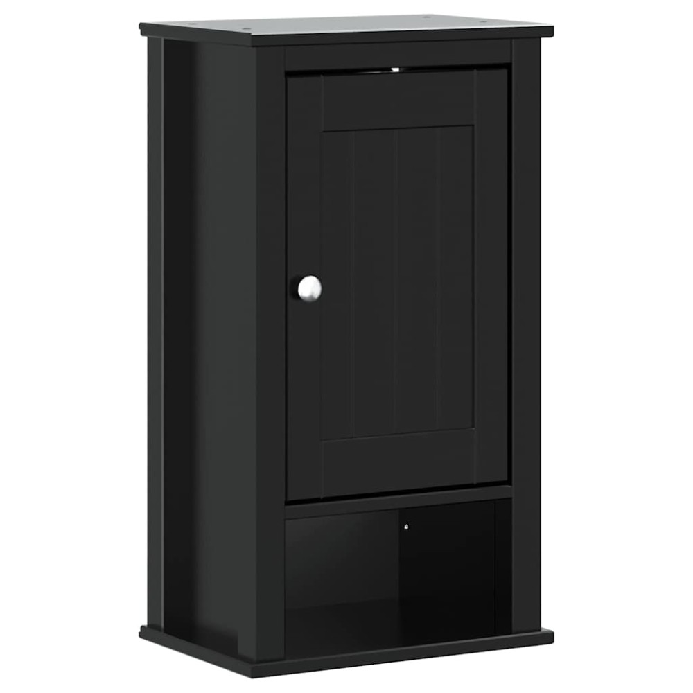 vidaXL Dulap de baie de perete "BERG" negru, 40x27x71,5 cm, lemn pin