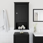 vidaXL Dulap de baie de perete "BERG" negru, 40x27x71,5 cm, lemn pin vidaXL Dulap de baie de perete "BERG" negru, 40x27x71,5 cm, lemn pin