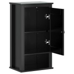 vidaXL Dulap de baie de perete "BERG" negru, 40x27x71,5 cm, lemn pin vidaXL Dulap de baie de perete "BERG" negru, 40x27x71,5 cm, lemn pin