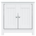 vidaXL Dulap chiuvetă de baie BERG, alb, 60x34x59 cm, lemn masiv pin