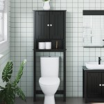 vidaXL Depozitare deasupra toaletei „BERG” negru 60x27x164,5 cm lemn