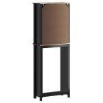 vidaXL Depozitare deasupra toaletei „BERG” negru 60x27x164,5 cm lemn