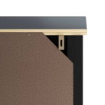 vidaXL Depozitare deasupra toaletei „BERG” negru 60x27x164,5 cm lemn