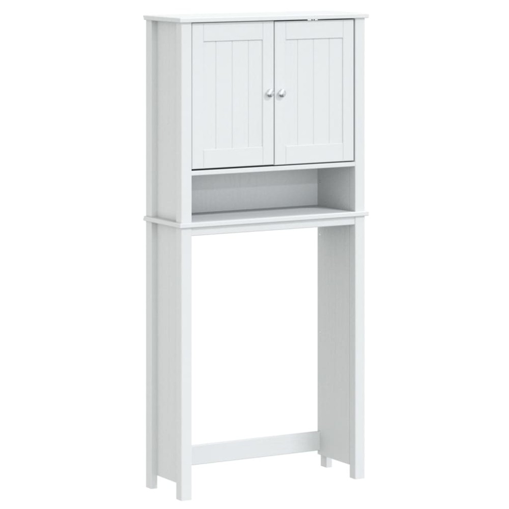 vidaXL Dulap mașină de spălat „BERG” alb 76x27x164,5 cm lemn masiv