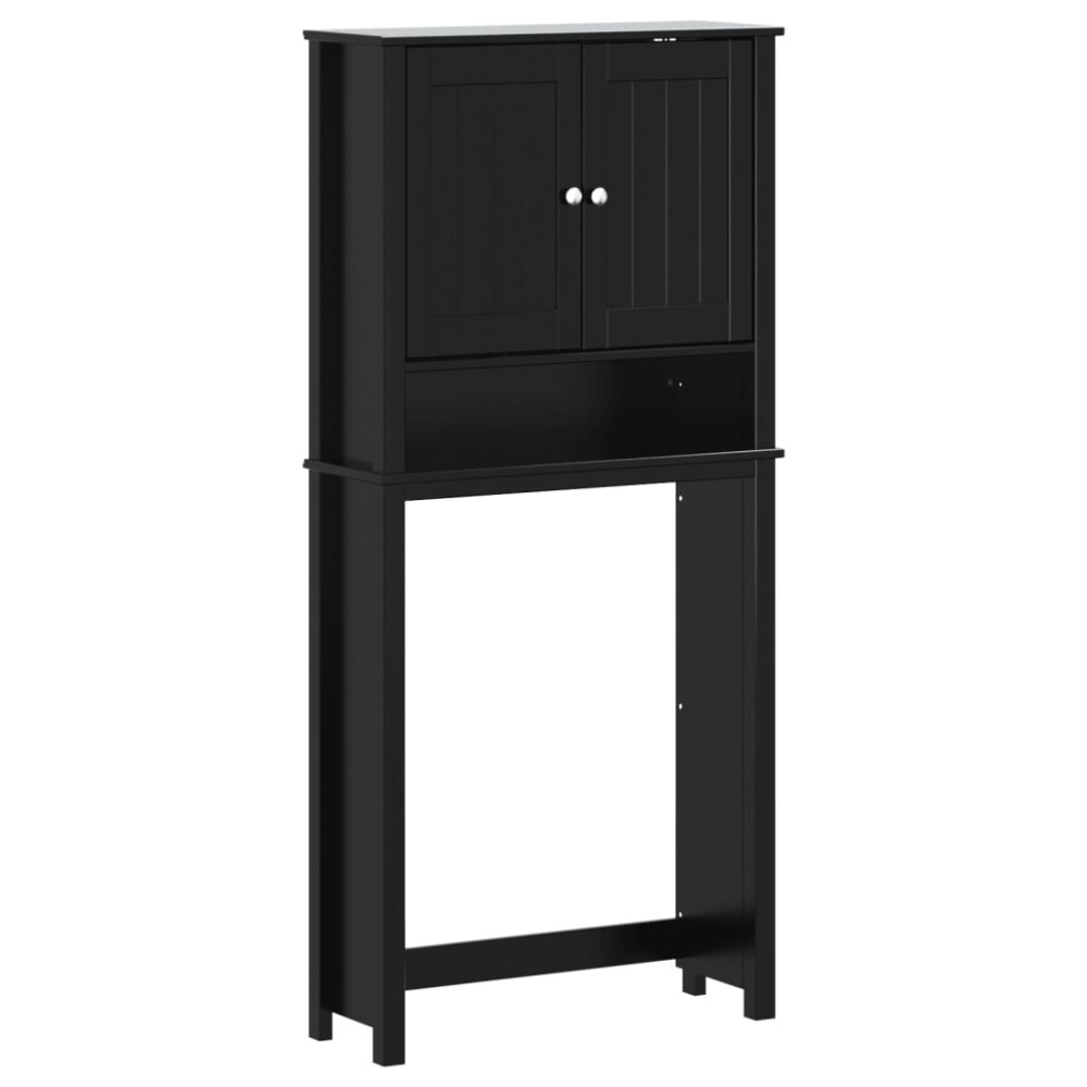 vidaXL Dulap mașină de spălat „BERG” negru 76x27x164,5 cm lemn masiv