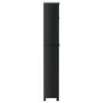 vidaXL Dulap mașină de spălat „BERG” negru 76x27x164,5 cm lemn masiv vidaXL Dulap mașină de spălat „BERG” negru 76x27x164,5 cm lemn masiv