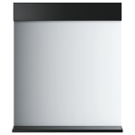 vidaXL Oglindă de baie cu raft „BERG” negru, 60x12x70 cm, lemn masiv vidaXL Oglindă de baie cu raft „BERG” negru, 60x12x70 cm, lemn masiv