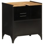 vidaXL Dulap chiuvetă pentru baie 55x35x60 cm fier & lemn masiv mango vidaXL Dulap chiuvetă pentru baie 55x35x60 cm fier & lemn masiv mango