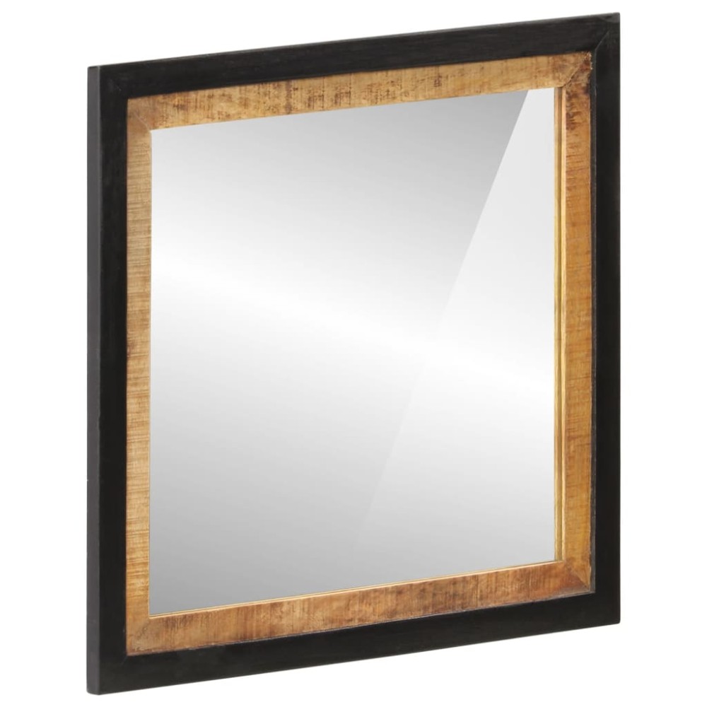 vidaXL Oglindă de baie 55x1x60 cm sticlă și lemn masiv de mango