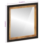 vidaXL Oglindă de baie 55x1x60 cm sticlă și lemn masiv de mango vidaXL Oglindă de baie 55x1x60 cm sticlă și lemn masiv de mango