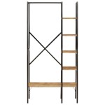 vidaXL Suport haine cu rafturi, 90x40x190 cm, lemn masiv mango și fier vidaXL Suport haine cu rafturi, 90x40x190 cm, lemn masiv mango și fier