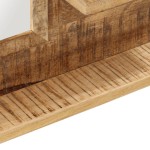 vidaXL Oglindă cu rafturi 80x8x55 cm sticlă și lemn masiv de mango