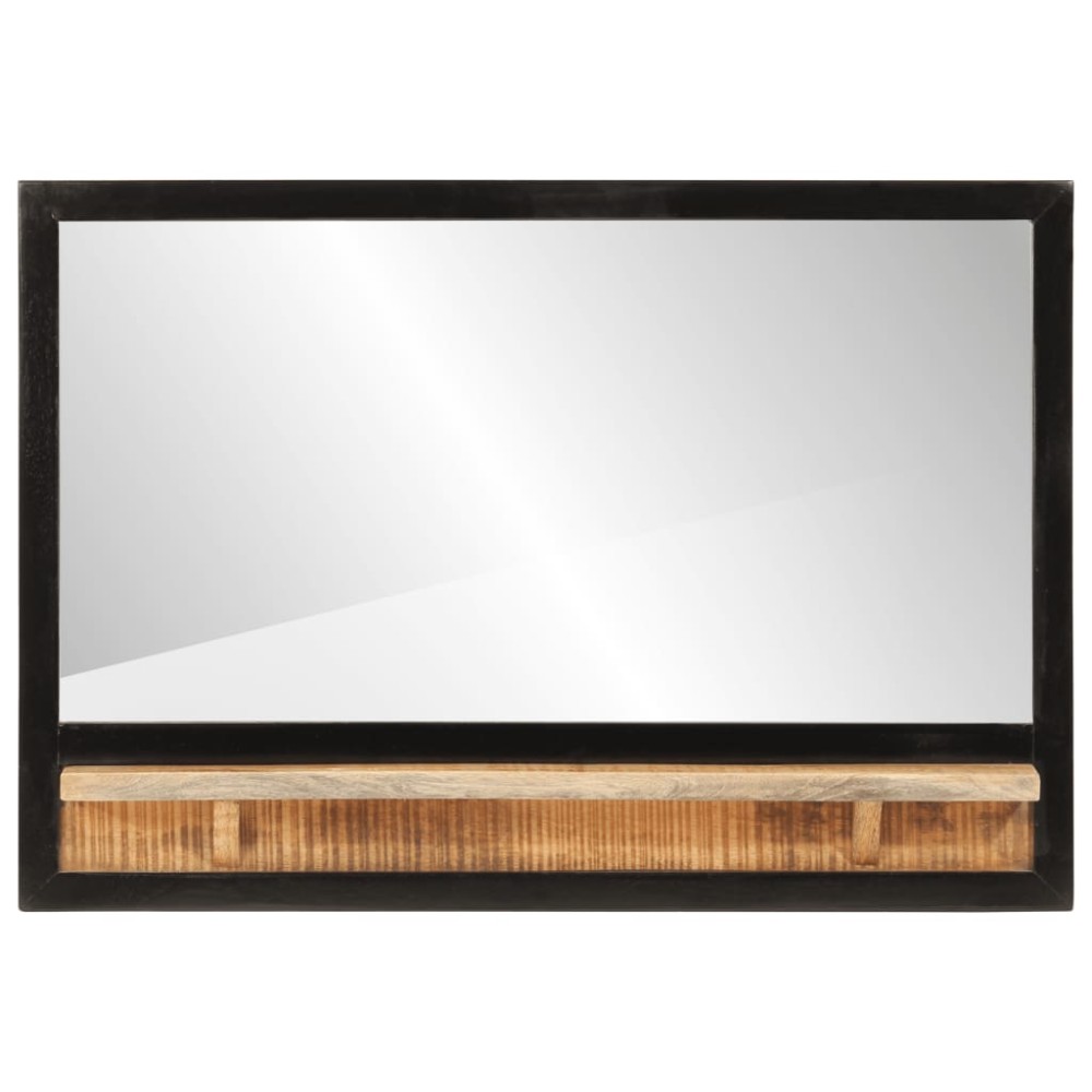 vidaXL oglindă cu raft 80x8x55 cm sticlă și lemn masiv de mango