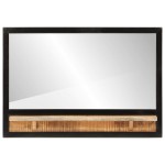 vidaXL oglindă cu raft 80x8x55 cm sticlă și lemn masiv de mango vidaXL oglindă cu raft 80x8x55 cm sticlă și lemn masiv de mango