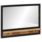 vidaXL oglindă cu raft 80x8x55 cm sticlă și lemn masiv de mango vidaXL oglindă cu raft 80x8x55 cm sticlă și lemn masiv de mango