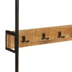 vidaXL Suport pentru haine cu roți 90x35x190cm lemn masiv mango & fier vidaXL Suport pentru haine cu roți 90x35x190cm lemn masiv mango & fier