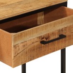 vidaXL Masă consolă, 100x35x76 cm, lemn masiv de mango și fier