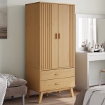 vidaXL Șifonier "OLDEN", maro, 76,5x53x172 cm, lemn masiv pin vidaXL Șifonier "OLDEN", maro, 76,5x53x172 cm, lemn masiv pin