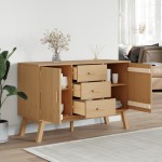vidaXL Dulap "OLDEN", maro, 114x43x73,5 cm, lemn masiv pin vidaXL Dulap "OLDEN", maro, 114x43x73,5 cm, lemn masiv pin