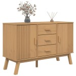 vidaXL Dulap "OLDEN", maro, 114x43x73,5 cm, lemn masiv pin vidaXL Dulap "OLDEN", maro, 114x43x73,5 cm, lemn masiv pin