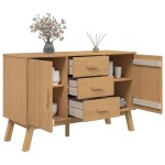vidaXL Dulap "OLDEN", maro, 114x43x73,5 cm, lemn masiv pin vidaXL Dulap "OLDEN", maro, 114x43x73,5 cm, lemn masiv pin