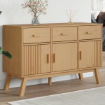 vidaXL Dulap "OLDEN", maro, 114x43x73,5 cm, lemn masiv pin vidaXL Dulap "OLDEN", maro, 114x43x73,5 cm, lemn masiv pin