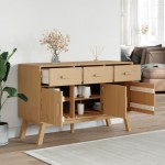 vidaXL Dulap "OLDEN", maro, 114x43x73,5 cm, lemn masiv pin vidaXL Dulap "OLDEN", maro, 114x43x73,5 cm, lemn masiv pin