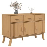 vidaXL Dulap "OLDEN", maro, 114x43x73,5 cm, lemn masiv pin vidaXL Dulap "OLDEN", maro, 114x43x73,5 cm, lemn masiv pin
