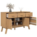 vidaXL Dulap "OLDEN", maro, 114x43x73,5 cm, lemn masiv pin vidaXL Dulap "OLDEN", maro, 114x43x73,5 cm, lemn masiv pin