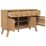 vidaXL Dulap "OLDEN", maro, 114x43x73,5 cm, lemn masiv pin vidaXL Dulap "OLDEN", maro, 114x43x73,5 cm, lemn masiv pin