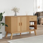 vidaXL Dulap "OLDEN", maro, 114x43x73,5 cm, lemn masiv pin vidaXL Dulap "OLDEN", maro, 114x43x73,5 cm, lemn masiv pin