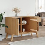 vidaXL Dulap "OLDEN", maro, 114x43x73,5 cm, lemn masiv pin vidaXL Dulap "OLDEN", maro, 114x43x73,5 cm, lemn masiv pin