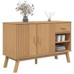 vidaXL Dulap "OLDEN", maro, 114x43x73,5 cm, lemn masiv pin vidaXL Dulap "OLDEN", maro, 114x43x73,5 cm, lemn masiv pin