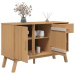 vidaXL Dulap "OLDEN", maro, 114x43x73,5 cm, lemn masiv pin vidaXL Dulap "OLDEN", maro, 114x43x73,5 cm, lemn masiv pin