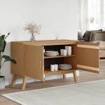 vidaXL Dulap "OLDEN", maro, 114x43x73,5 cm, lemn masiv pin vidaXL Dulap "OLDEN", maro, 114x43x73,5 cm, lemn masiv pin