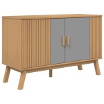 vidaXL Dulap "OLDEN", gri și maro, 114x43x73,5 cm, lemn masiv pin vidaXL Dulap "OLDEN", gri și maro, 114x43x73,5 cm, lemn masiv pin