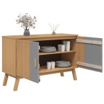 vidaXL Dulap "OLDEN", gri și maro, 114x43x73,5 cm, lemn masiv pin vidaXL Dulap "OLDEN", gri și maro, 114x43x73,5 cm, lemn masiv pin
