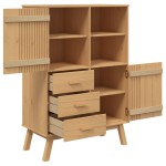 vidaXL Dulap înalt „OLDEN”, maro, 85x43x125 cm, lemn masiv pin vidaXL Dulap înalt „OLDEN”, maro, 85x43x125 cm, lemn masiv pin