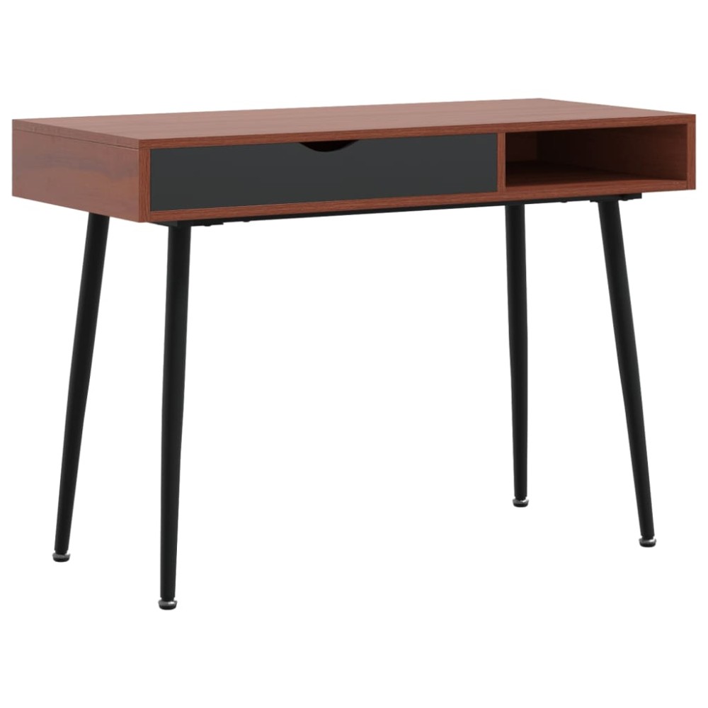 vidaXL Birou de computer cu sertar, maro, 110x50x75 cm, lemn prelucrat