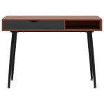vidaXL Birou de computer cu sertar, maro, 110x50x75 cm, lemn prelucrat