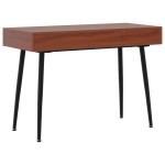 vidaXL Birou de computer cu sertar, maro, 110x50x75 cm, lemn prelucrat
