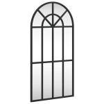 vidaXL Oglindă de perete, negru, 30x60 cm, arcuită, fier vidaXL Oglindă de perete, negru, 30x60 cm, arcuită, fier